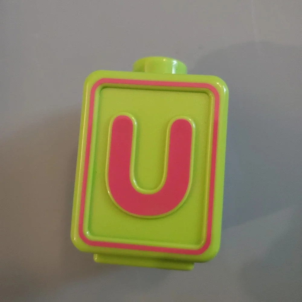 VTech Ultimate Alphabet Activity Cube Replacement Letter Block H /‎ U Blue Green